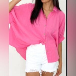 Talulah Linen Flowy Buttonup